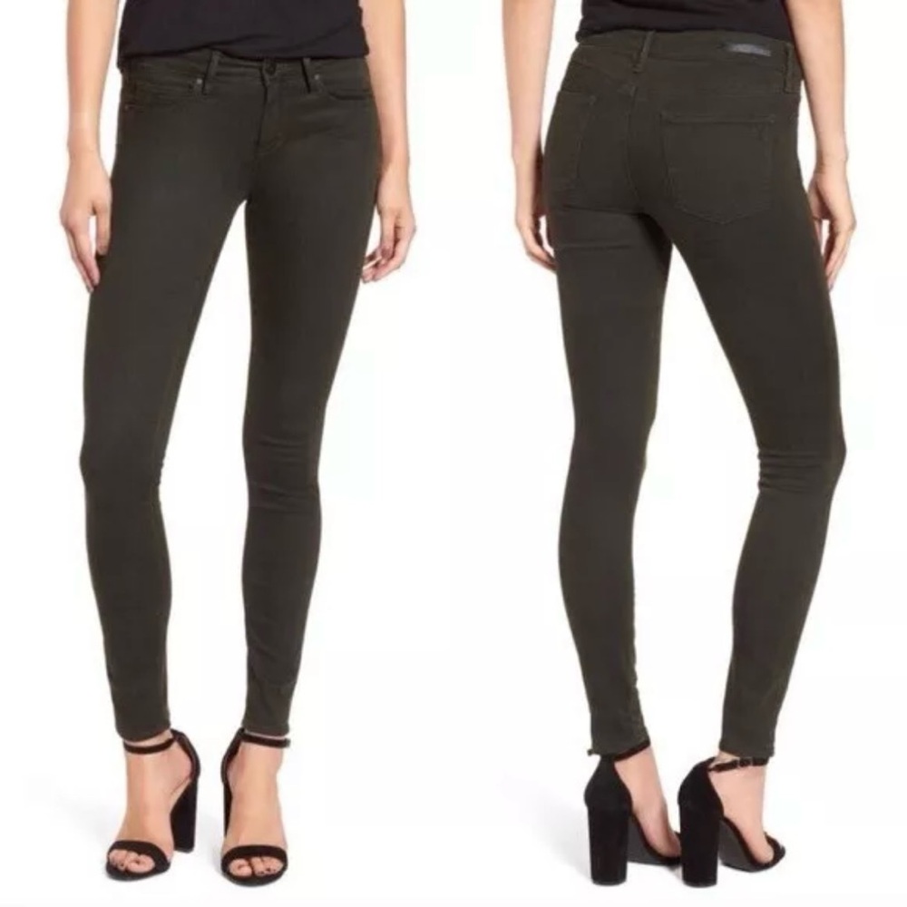ARTICLES OF SOCIETY Mid-Rise Super Soft Ankle Skinny Green Denim Jeans 26 NWT